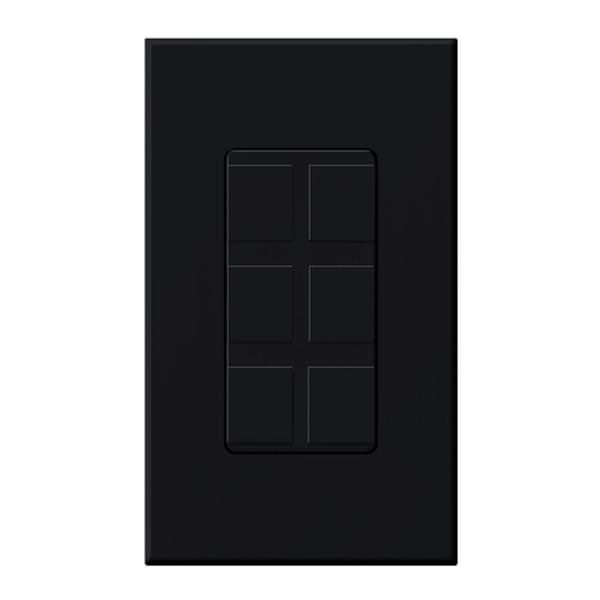 6-Port Black Frame with Blanks
