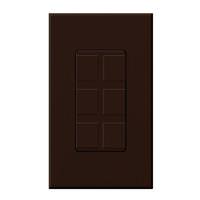 Lutron 6-Port Brown Frame with Blanks