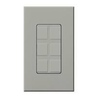 Lutron 6-Port Gray Frame with Blanks