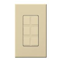Lutron 6-Port Ivory Frame with Blanks