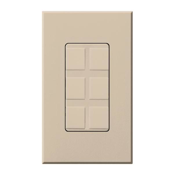 6-Port Taupe Frame with Blanks