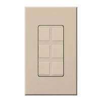 Lutron 6-Port Taupe Frame with Blanks
