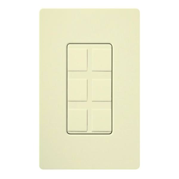 6-Port Almond Gloss Wallplate