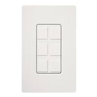 Lutron 6-Port White Gloss Wallplate