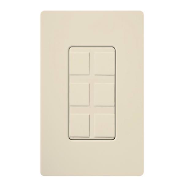 6-Port Light Almond Gloss Wallplate