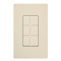 Lutron 6-Port Light Almond Gloss Wallplate