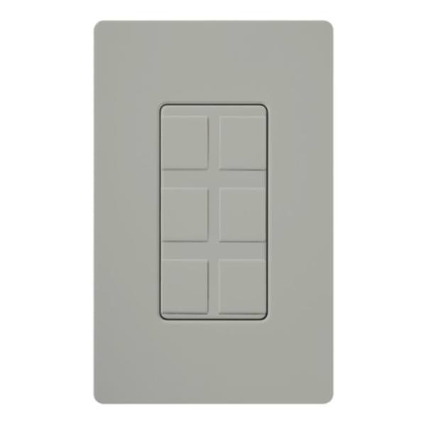 6-Port Gray Gloss Wallplate