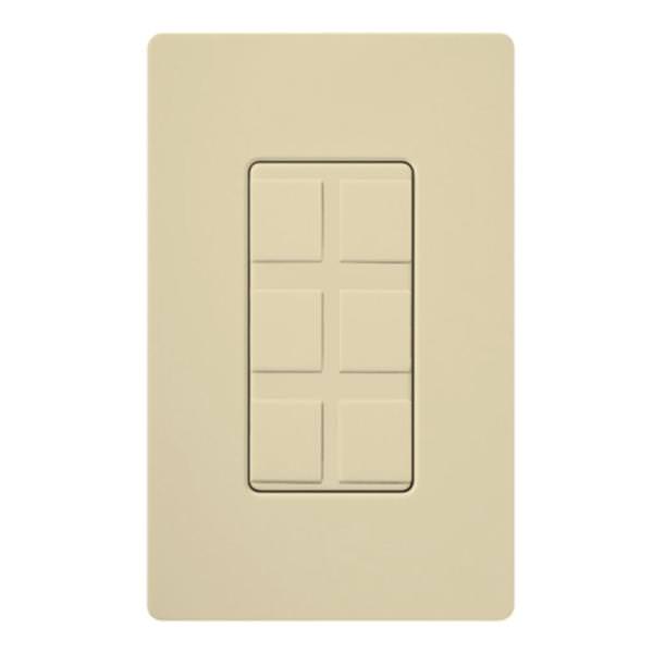 6-Port Ivory Gloss Wallplate