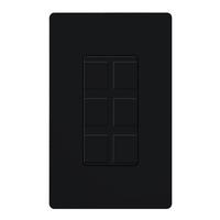 Lutron 6-Port Midnight Frame with Blanks