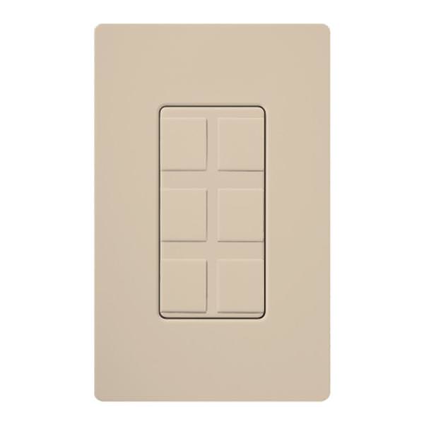 6-Port Taupe Frame with Blanks