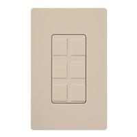 Lutron 6-Port Taupe Frame with Blanks