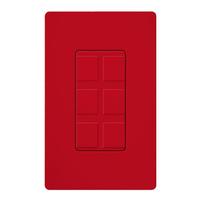 Lutron 6-Port Hot Red Frame with Blanks