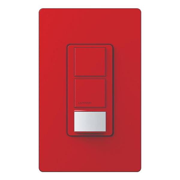 120/277 volt Hot Red In-Wall Switch Occupancy and Vacancy Sensor