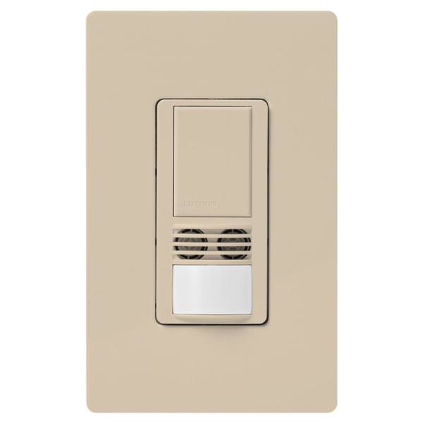 120/277 volt Taupe In-Wall Switch Occupancy and Vacancy Sensor