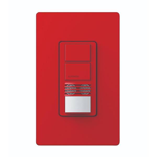 120/277 volt Hot Red In-Wall Switch Occupancy and Vacancy Sensor