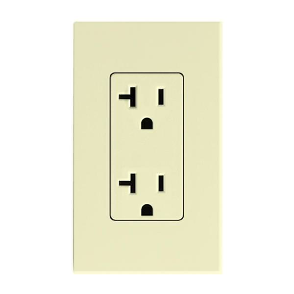 Almond 20 amp 120 volt Receptacle Outlet