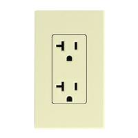 Lutron Almond 20 amp 120 volt Receptacle Outlet