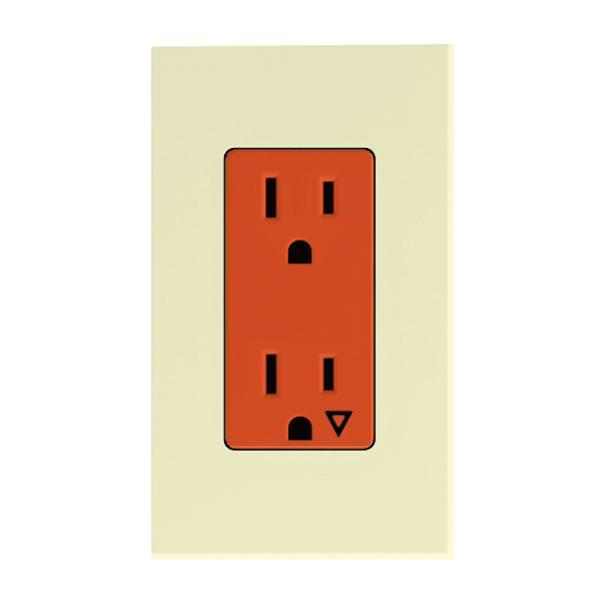 Almond 15 amp 120 volt Isolated Ground Receptacle Outlet