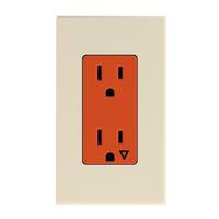 Lutron Light Almond 15 amp 120 volt Isolated Ground Receptacle Outlet