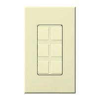 Lutron 6-Port Almond Frame with Blanks