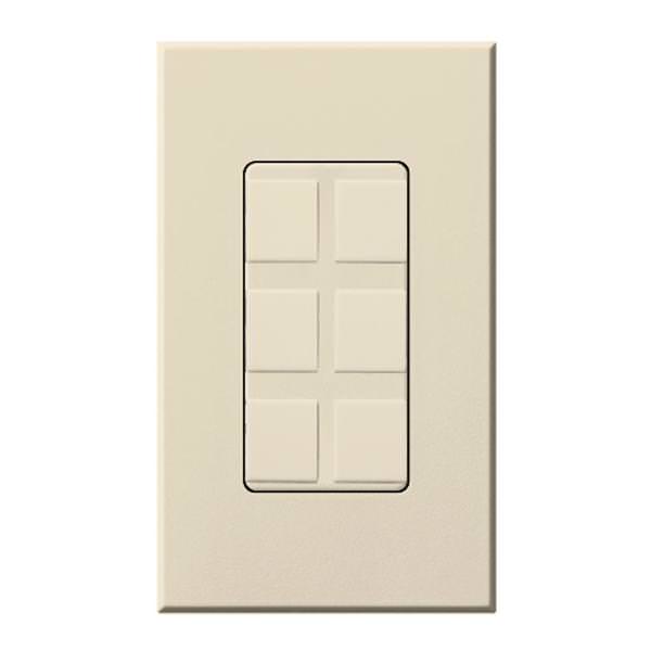6-Port Light Almond Frame with Blanks