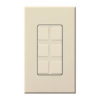 Lutron 6-Port Light Almond Frame with Blanks