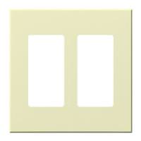 Lutron 2-Gang Almond Wallplate