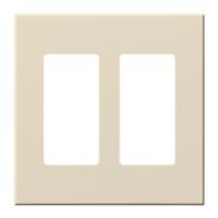 Lutron 2-Gang Light Almond Wallplate