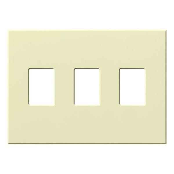3-Gang Almond Wallplate