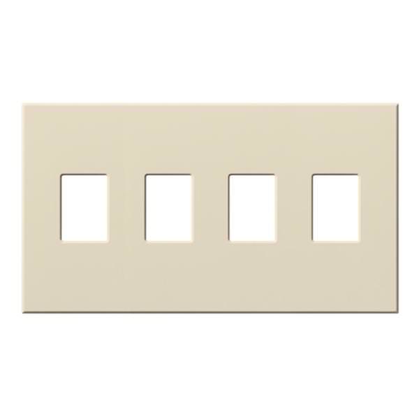4-Gang Light Almond Wallplate