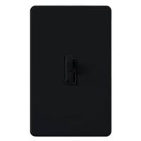 Lutron 120 volt Black Toggler 1000 watt Single-Pole Incandescent / Halogen Wall Dimmer Switch