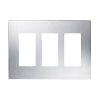 Lutron 3-Gang Stainless Steel Wallplate
