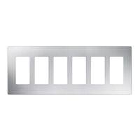 Lutron 6-Gang Stainless Steel Wallplate