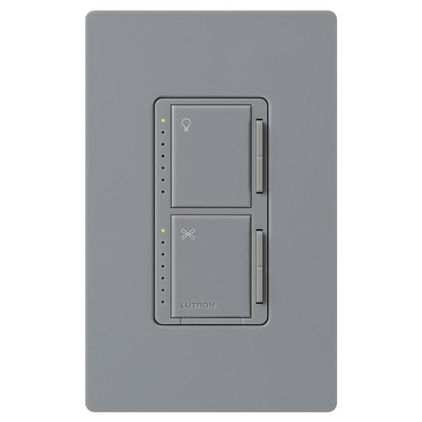 120 volt 1 amp Gray 7-Speed Fan Control and Dimmer