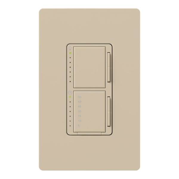 120 volt Single Pole Taupe Dual Dimmer and Timer