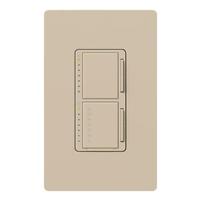 Lutron 120 volt Single Pole Taupe Dual Dimmer and Timer