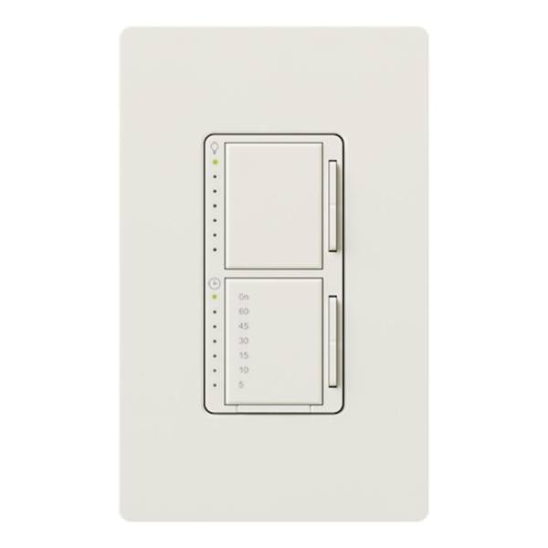 120 volt Single Pole White Dual Dimmer and Timer