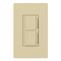 Lutron 120 volt Single Pole Ivory Dual Dimmer and Timer