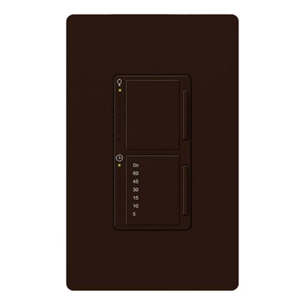 120 volt Single Pole Brown Dual Dimmer and Timer