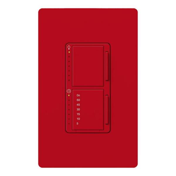 120 volt Single Pole Hot Red Dual Dimmer and Timer