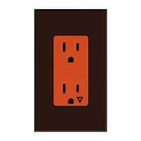 Lutron Brown 15 amp 120 volt Isolated Ground Receptacle Outlet