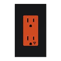 Lutron Black 15 amp 120 volt Isolated Ground Receptacle Outlet