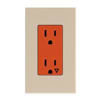 Lutron Taupe 15 amp 120 volt Isolated Ground Receptacle Outlet