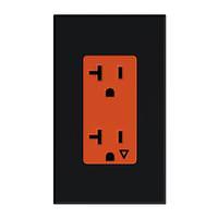 Lutron Black 20 amp 120 volt Isolated Ground Receptacle Outlet