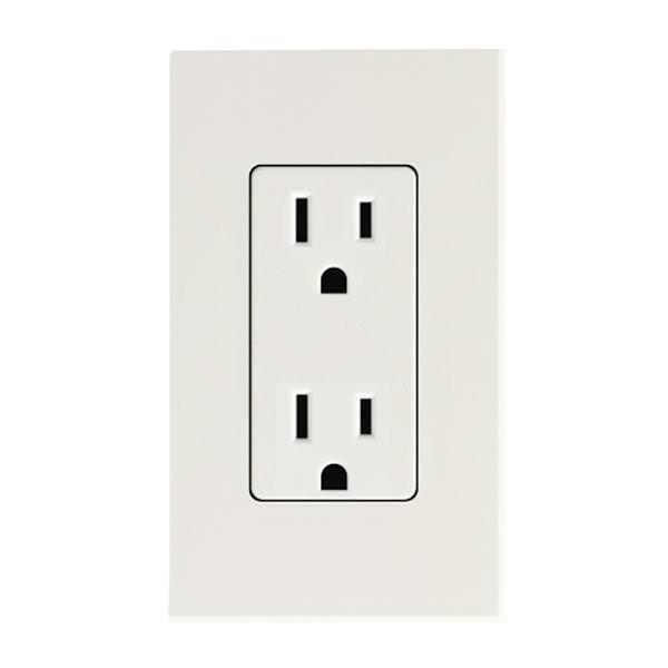 White 15 amp 120 volt Receptacle Outlet