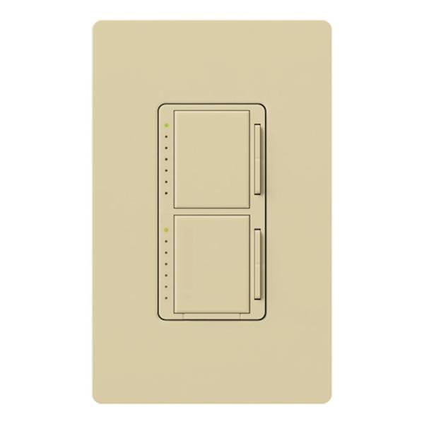120 volt Ivory 300 x 2 watt Single-Pole Incandescent / Halogen Wall Dual Dimmer Switch