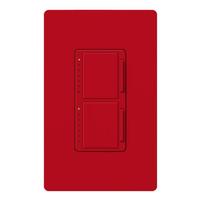 Lutron 120 volt Hot Red 300 x 2 watt Single-Pole Incandescent / Halogen Wall Dual Dimmer Switch