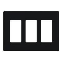 Lutron 3-Gang Midnight Satin Wallplate