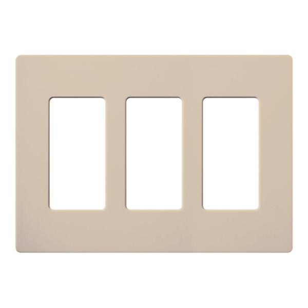 3-Gang Taupe Satin Wallplate