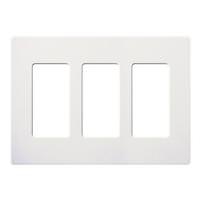 Lutron 3-Gang Snow Satin Wallplate